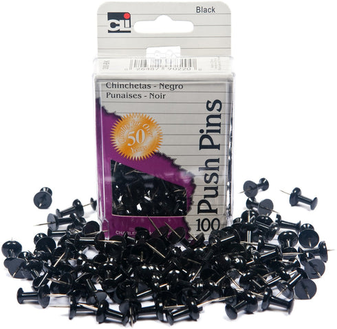 BLACK PUSH PINS